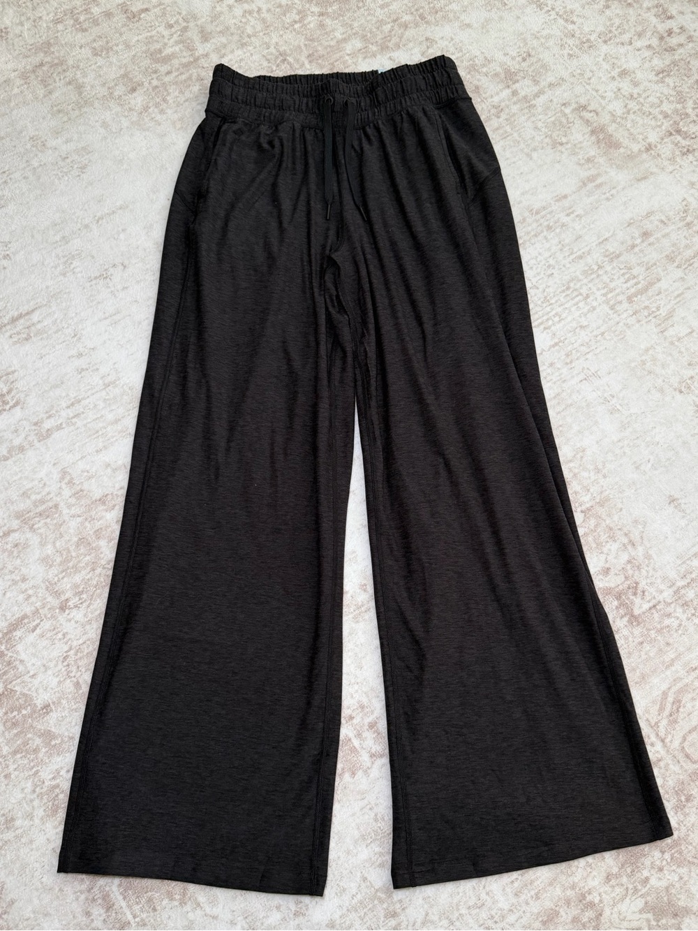 NWT FLX Black Mid-Rise Wide-Leg Drawstring Lounge Pants Women’s Medium